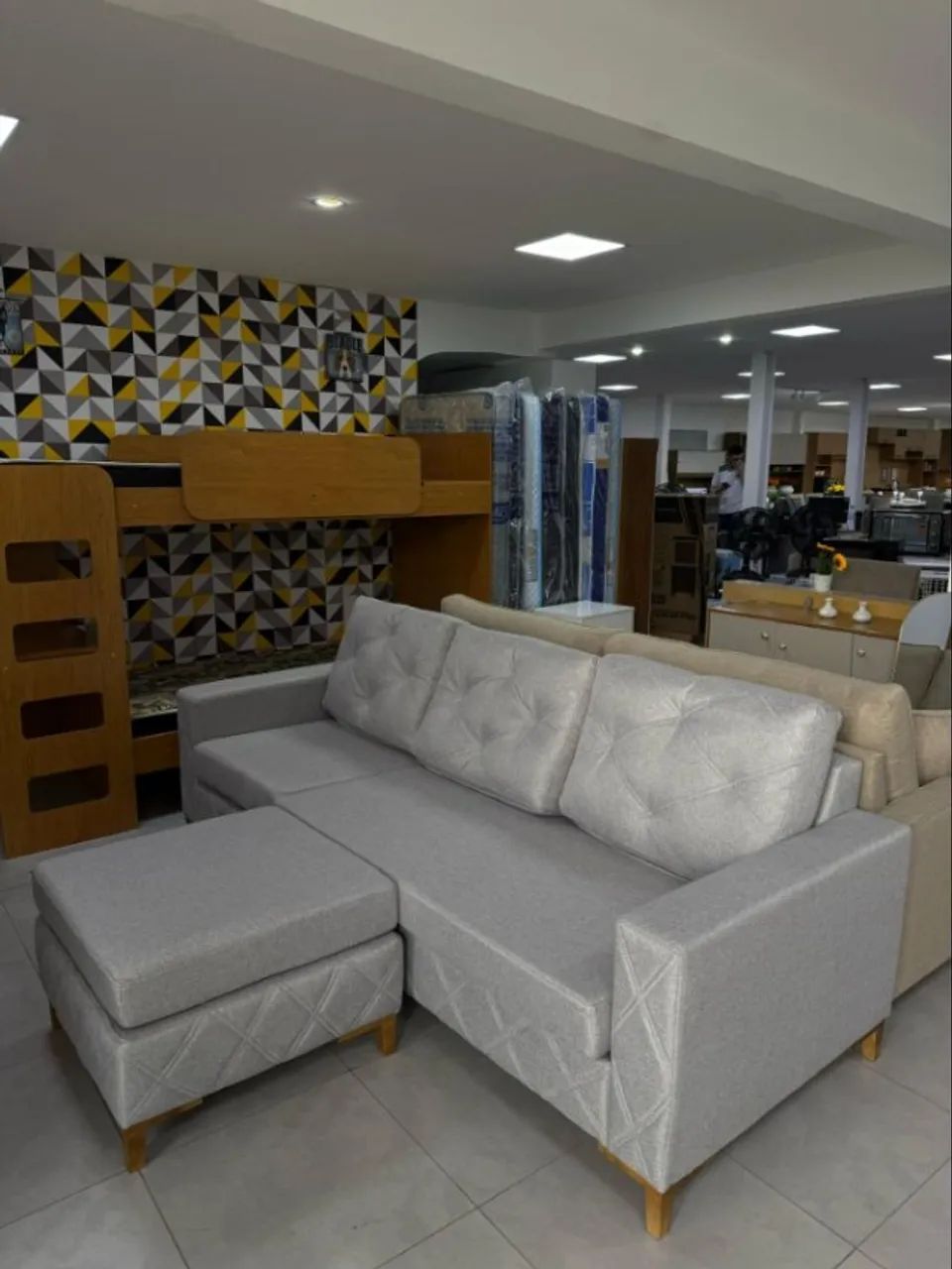 SOFA ESTOFADO 3 EM 1 DIVIDIMOS EM ATÉ 10X SEM JUROS - Foto 4