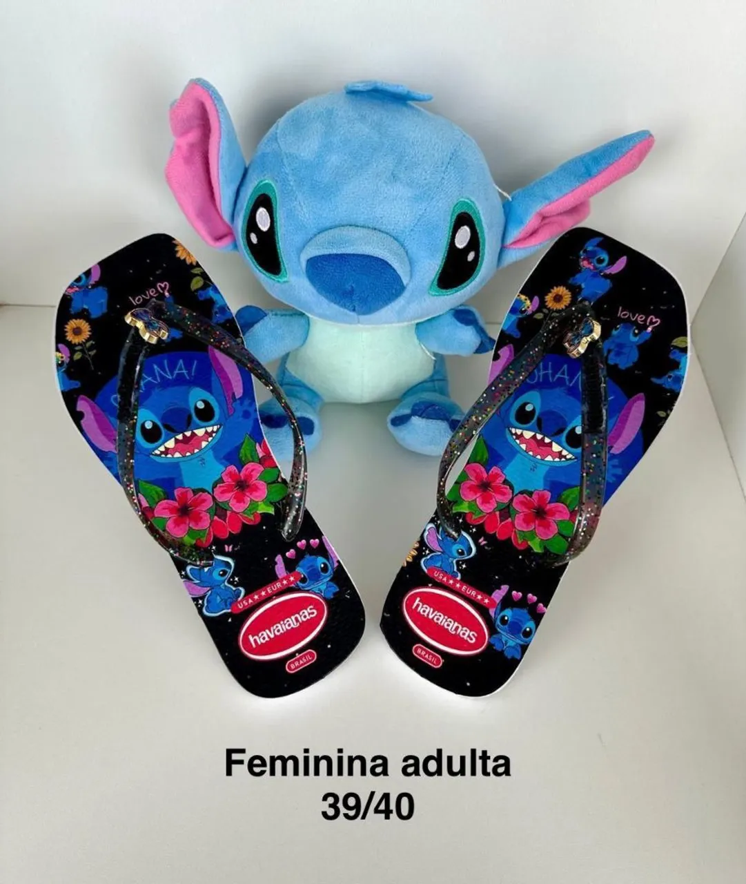 Chinelo Havaianas Stitch Feminino 39/40