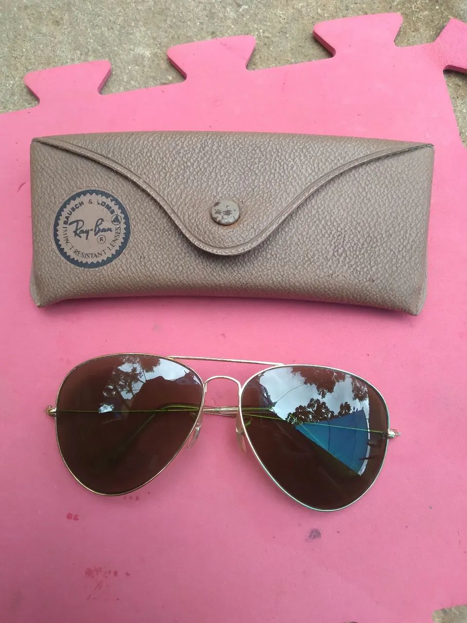 Óculos de Sol Ray-Ban Aviador vintage - Foto 3