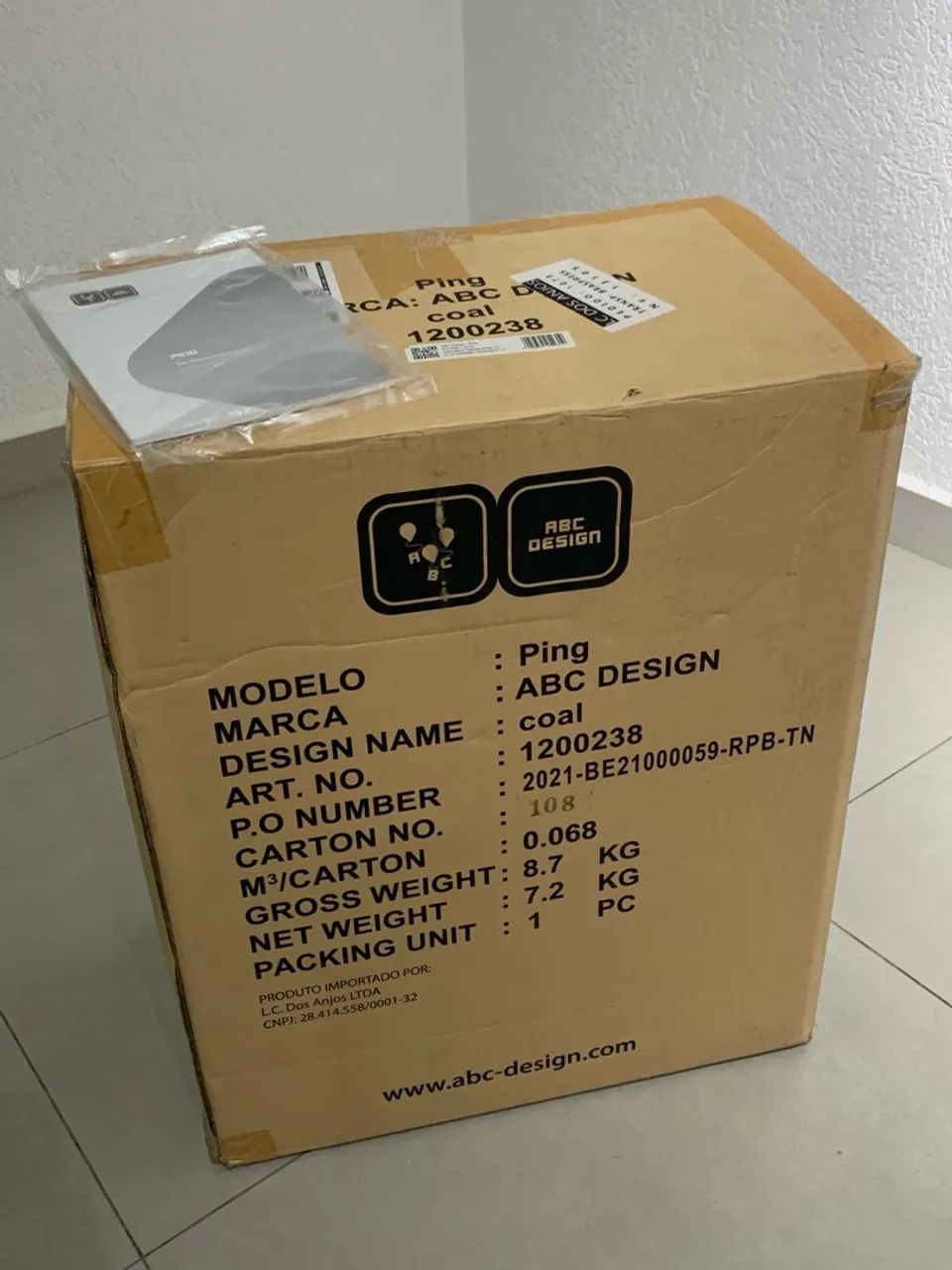 Carrinho de Bebê ABC Design Ping - Cor preto Coal (SemiNovo na Caixa)  - Foto 6