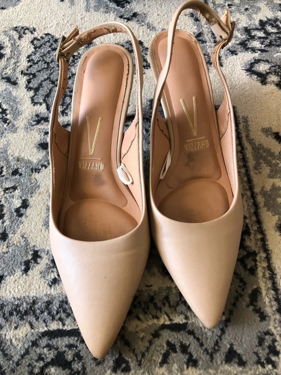 Sapatos Salto Slingback Vizzano Bege