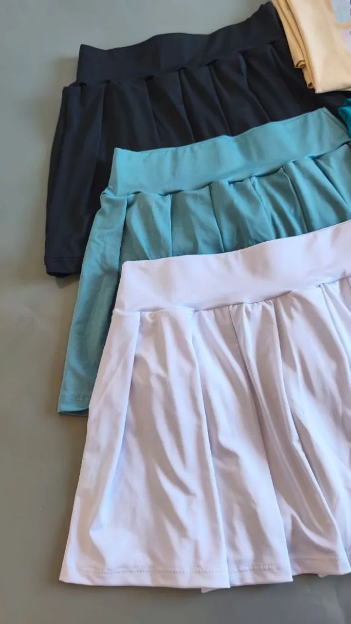 Conjunto fitness camisa oversized+short saia - Foto 3