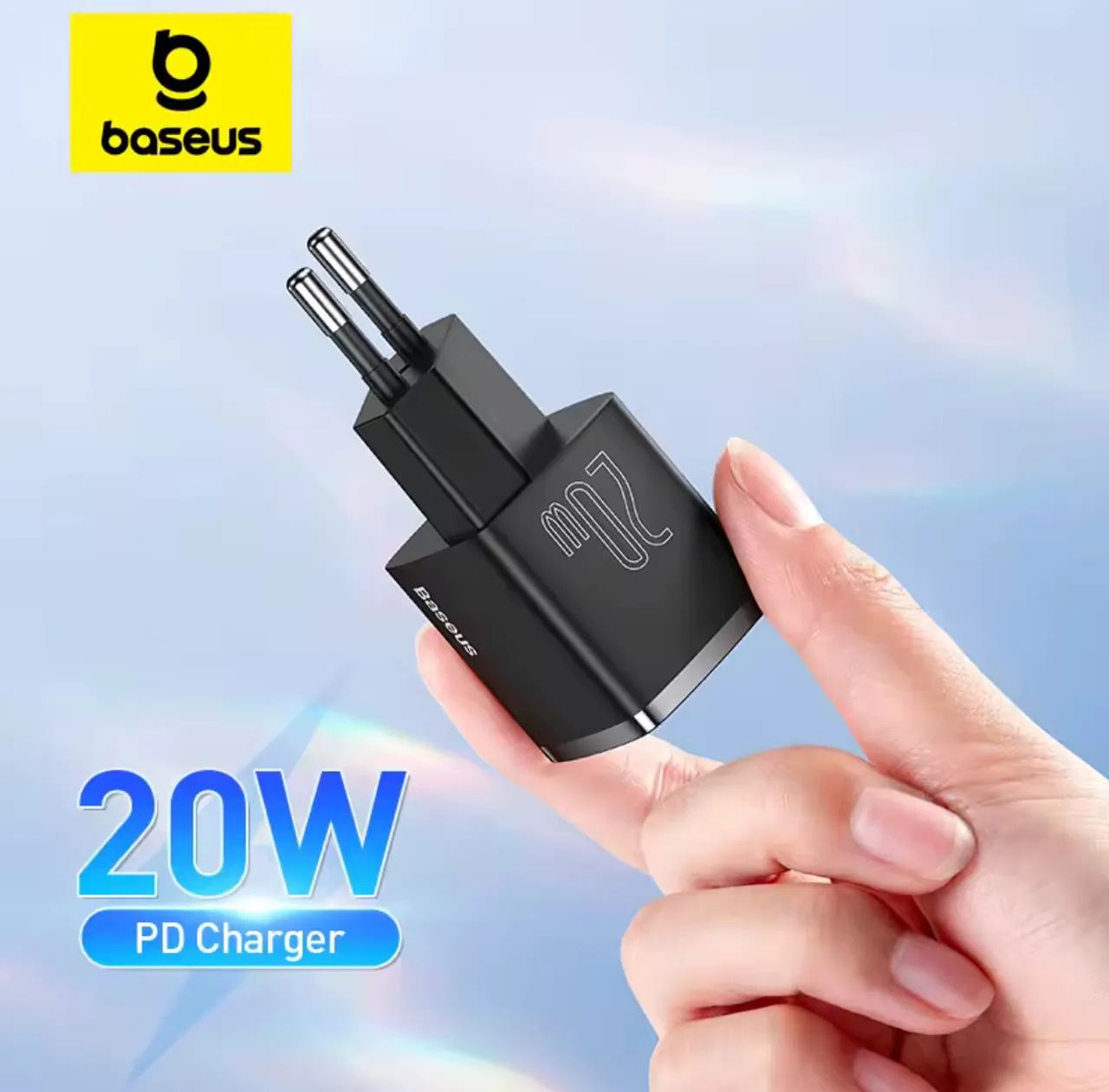 Carregador Baseus 20W PD para Celular com potência e confiança 