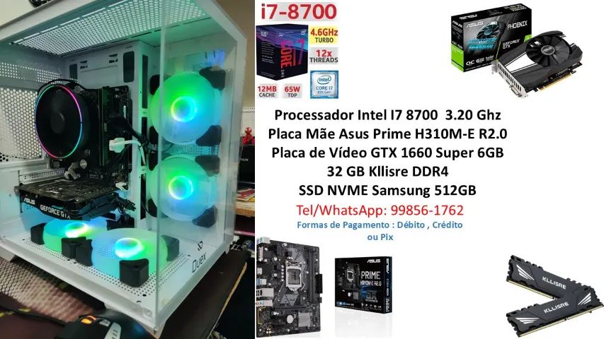 Taka様PC/Core i7-8700K/16G/GTX1660Super Pc Gamer I7 16GB GTX 1660 Super 6GB SSD480 KaBuM