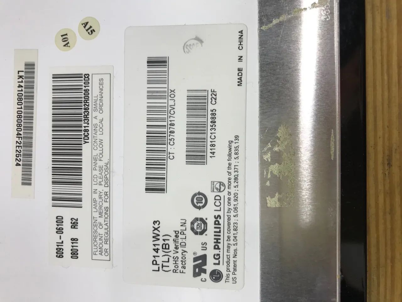 Tela de Notebook LP141WX3 (TL)(B1) - LG Philips