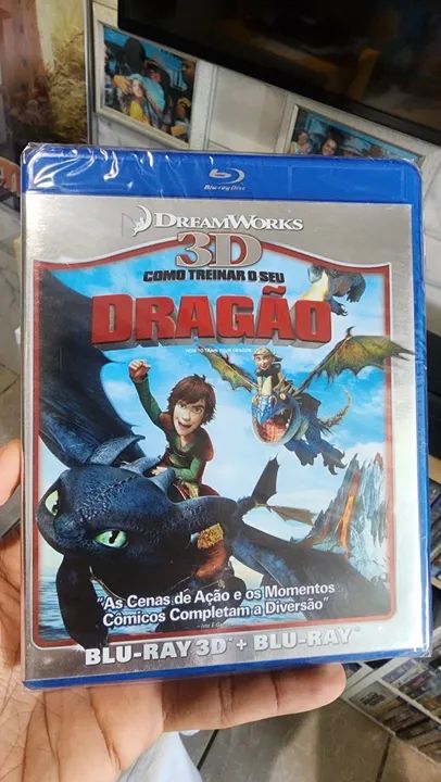 Blu-ray 3D + 2D Como Treinar O Seu Dragão Lacrado