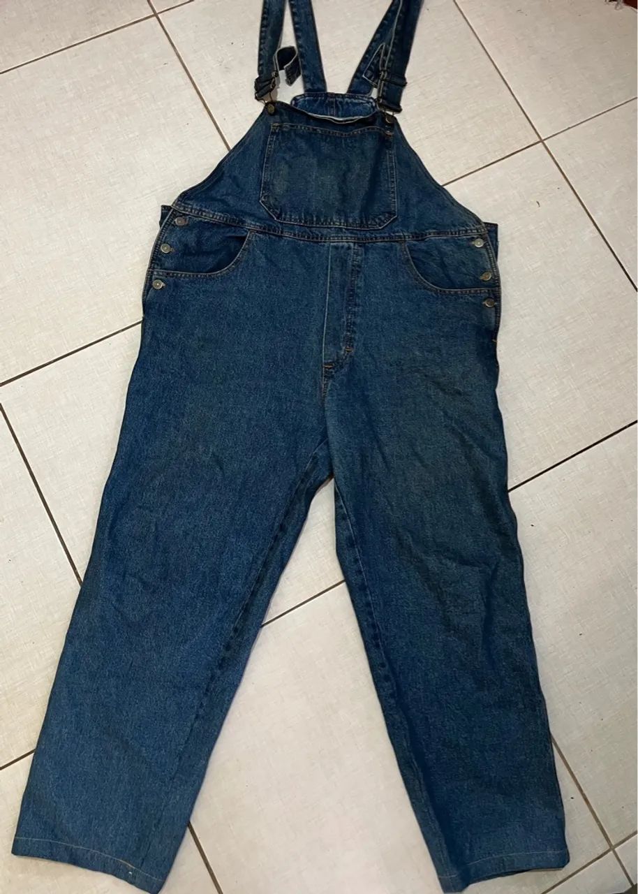 Macacão Jeans Azul Clássico anos 90 - Foto 2