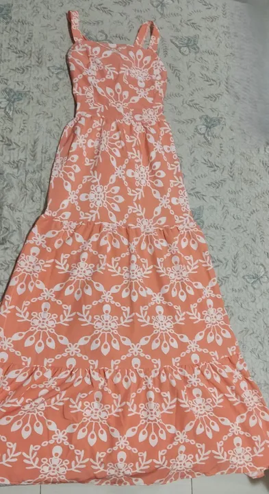 Vestido longo coral