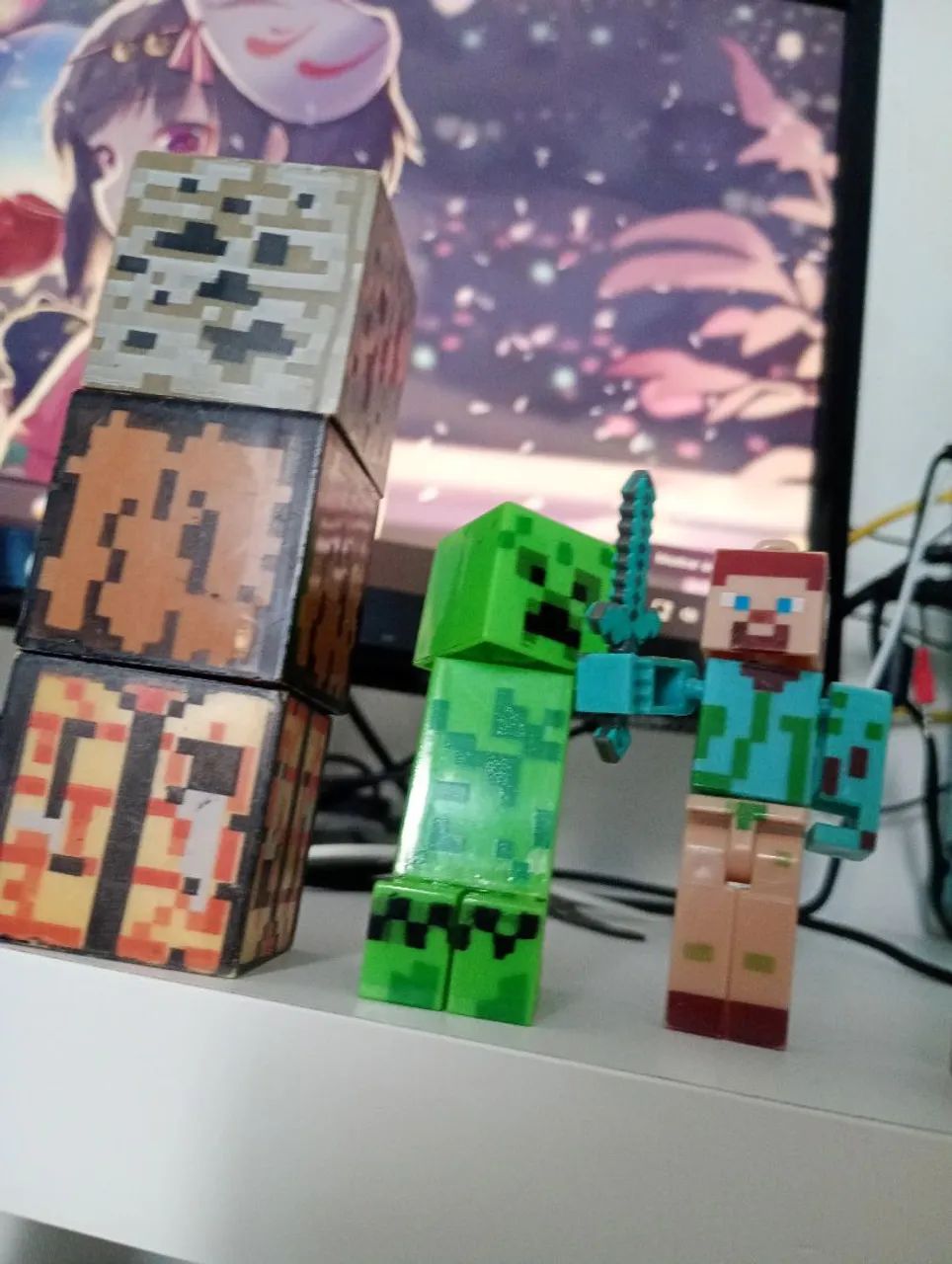 Brinquedo Minecraft completo com acessórios (DESAPEGO) - Foto 3