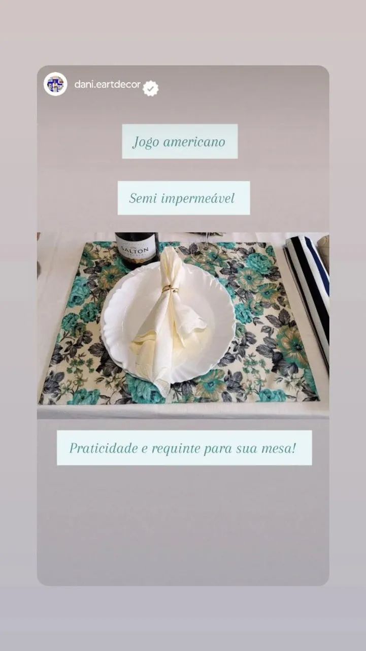 Jogo americano - Mesa posta - Foto 4