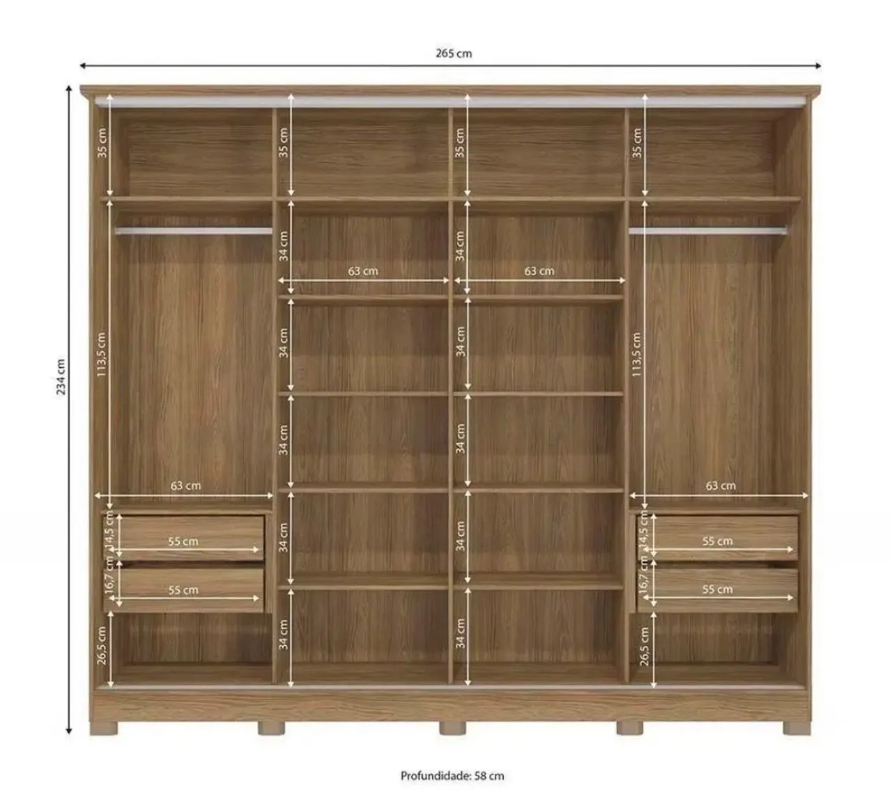 Guarda Roupa Kappesberg 4 portas  - Foto 4