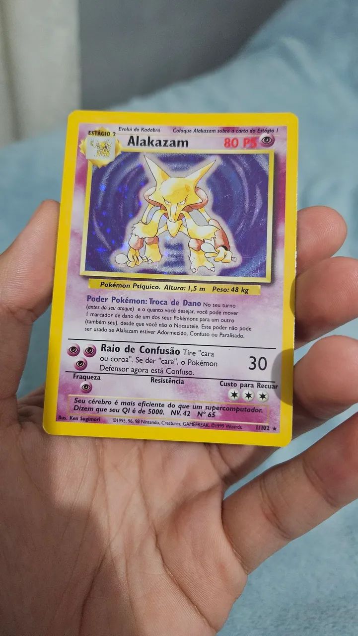 Carta Alakazam 1 102 Base set Foil MP