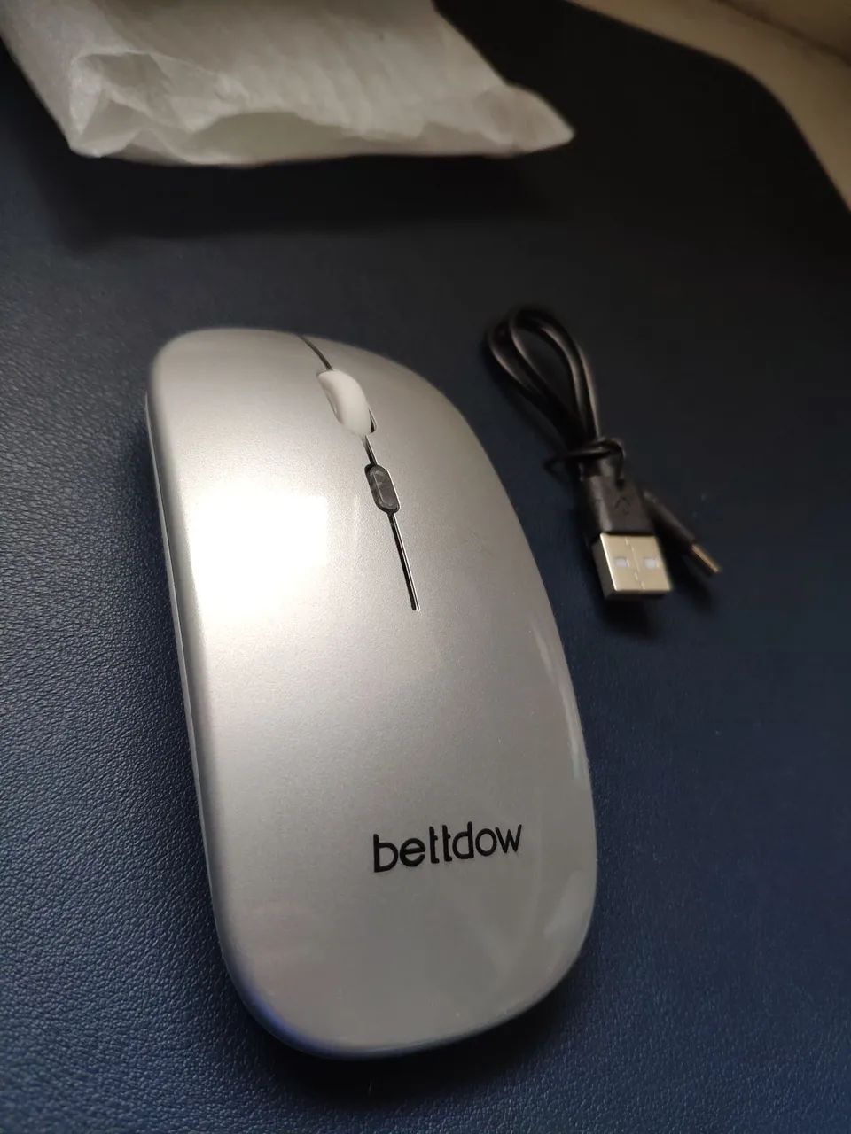 Mouse wireless e bluetooth prata Bettdow. Novo! - Foto 5