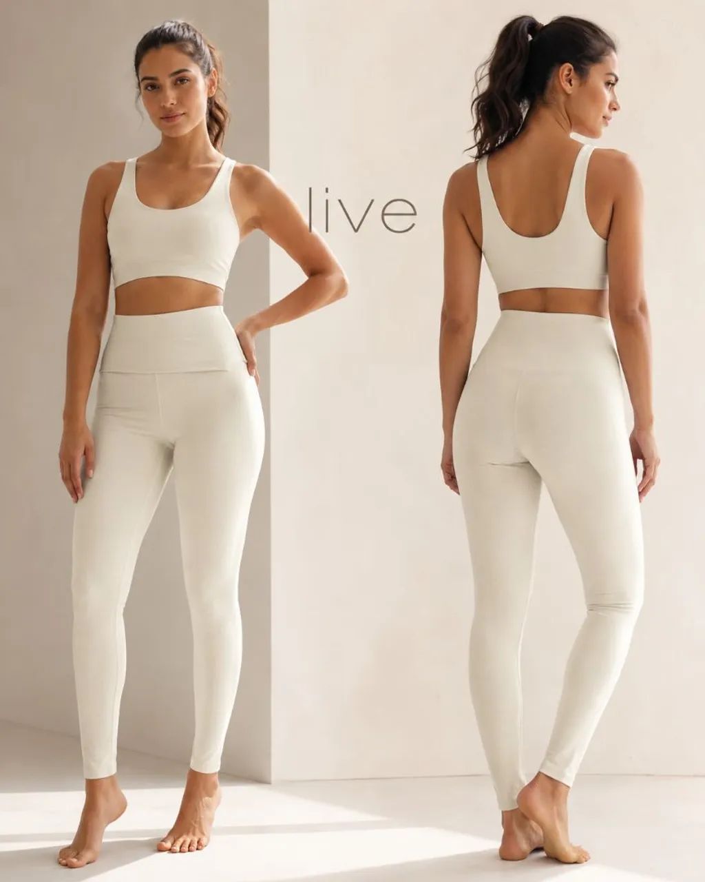 Calça live branca Tam p com etiqueta 