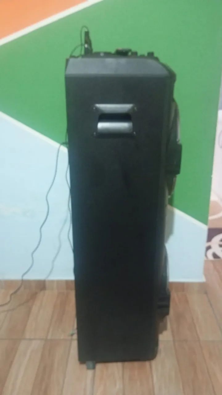 Caixa de Som Letron 2200W - Bluetooth, Karaokê e LED - Foto 4