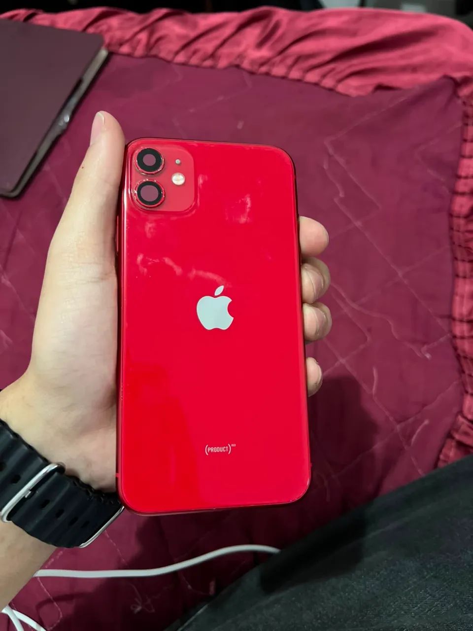 Carcaça IPhone 11 vermelha  - Foto 3