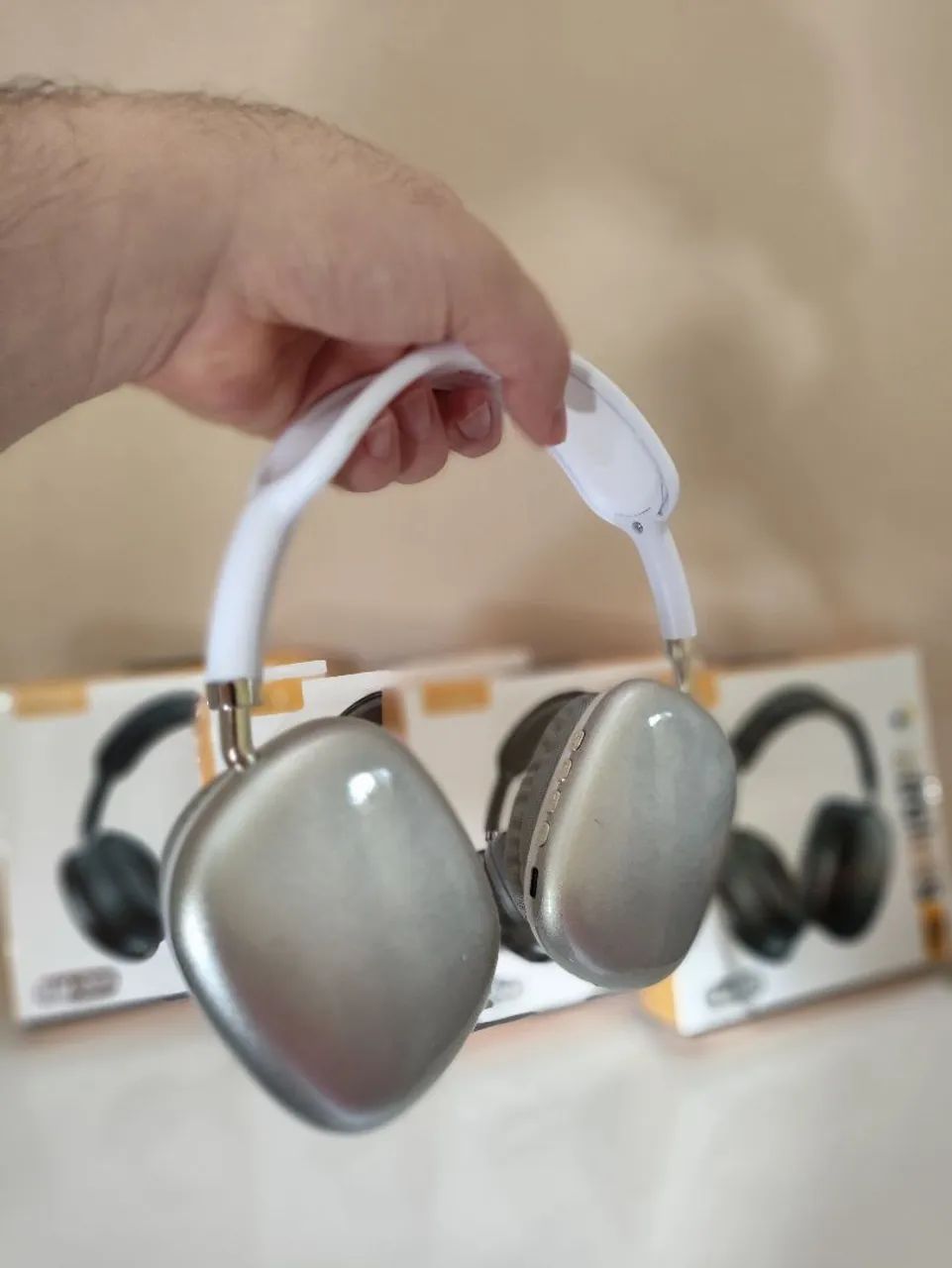 Headset alta durabilidade branco e preto - Foto 2