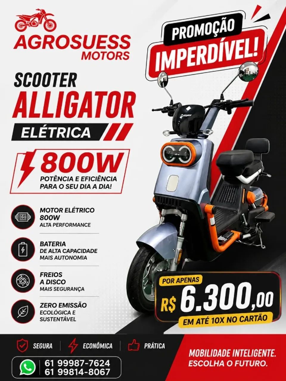 Scooter Elétrica 800 e 1000w  - Foto 2