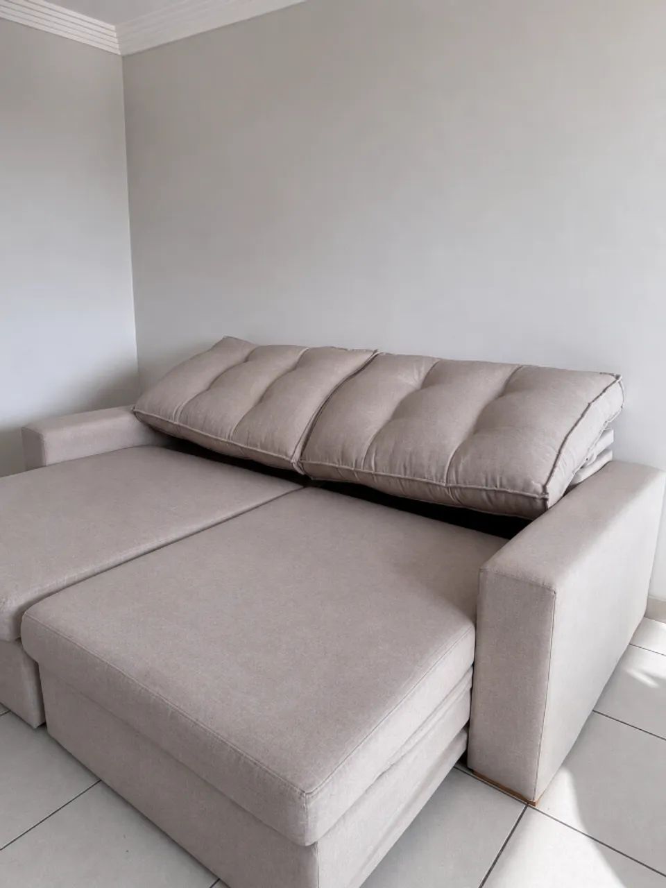 SOFÁ 4 LUGARES RETRÁTIL E RECLINÁVEL - 2,40 m (USADO) - Foto 2