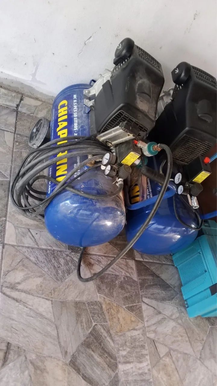 Compressor de ar 50 litros 2HP 127V - Chiaperini MC 8.5/50 USADO 2
