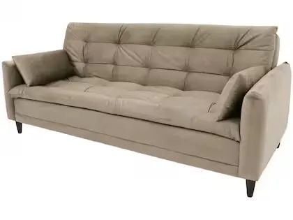 Sofá-cama Casal 3 Lugares Sofia Suede Bege - Foto 3