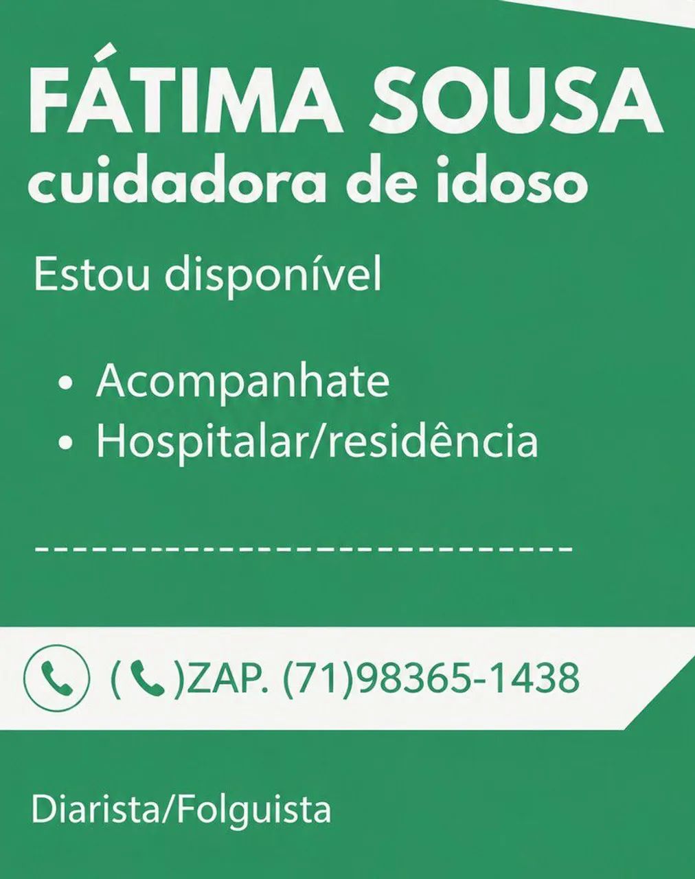 Cuidadora de idoso 