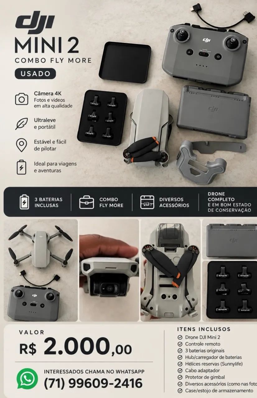 Drone djy mini 2 combo fly more 
