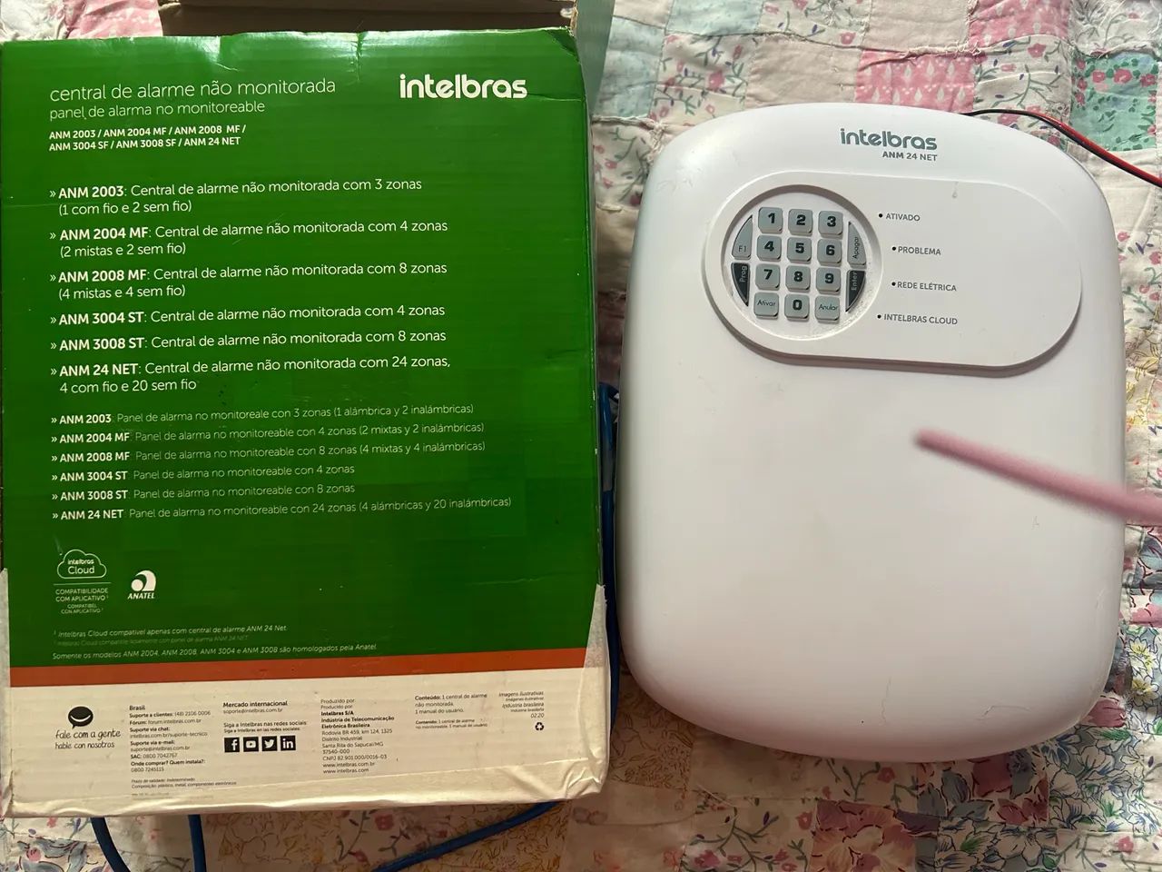 Central de Alarme Intelbras ANM 24 NET Completa - Pouco Uso
