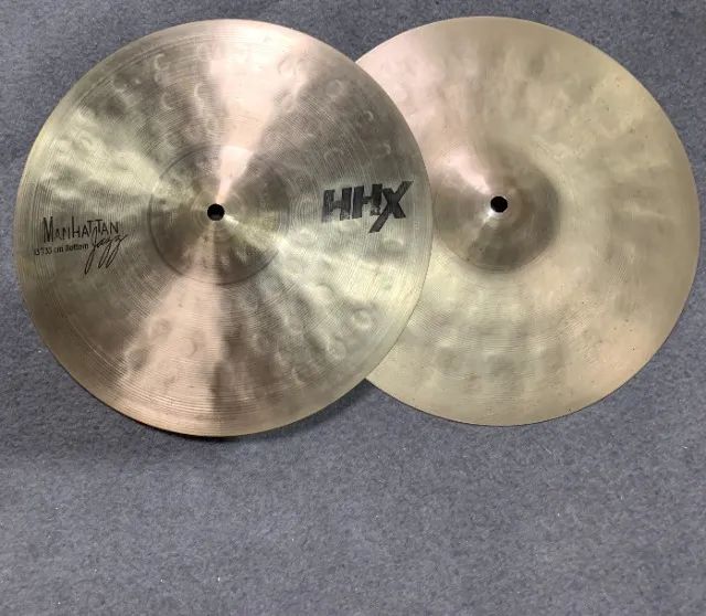 Raridade! Prato de colecionador! 2xhi hat HHX Sabian Mahattan Jazz 13 Polegadas B20 - Foto 2