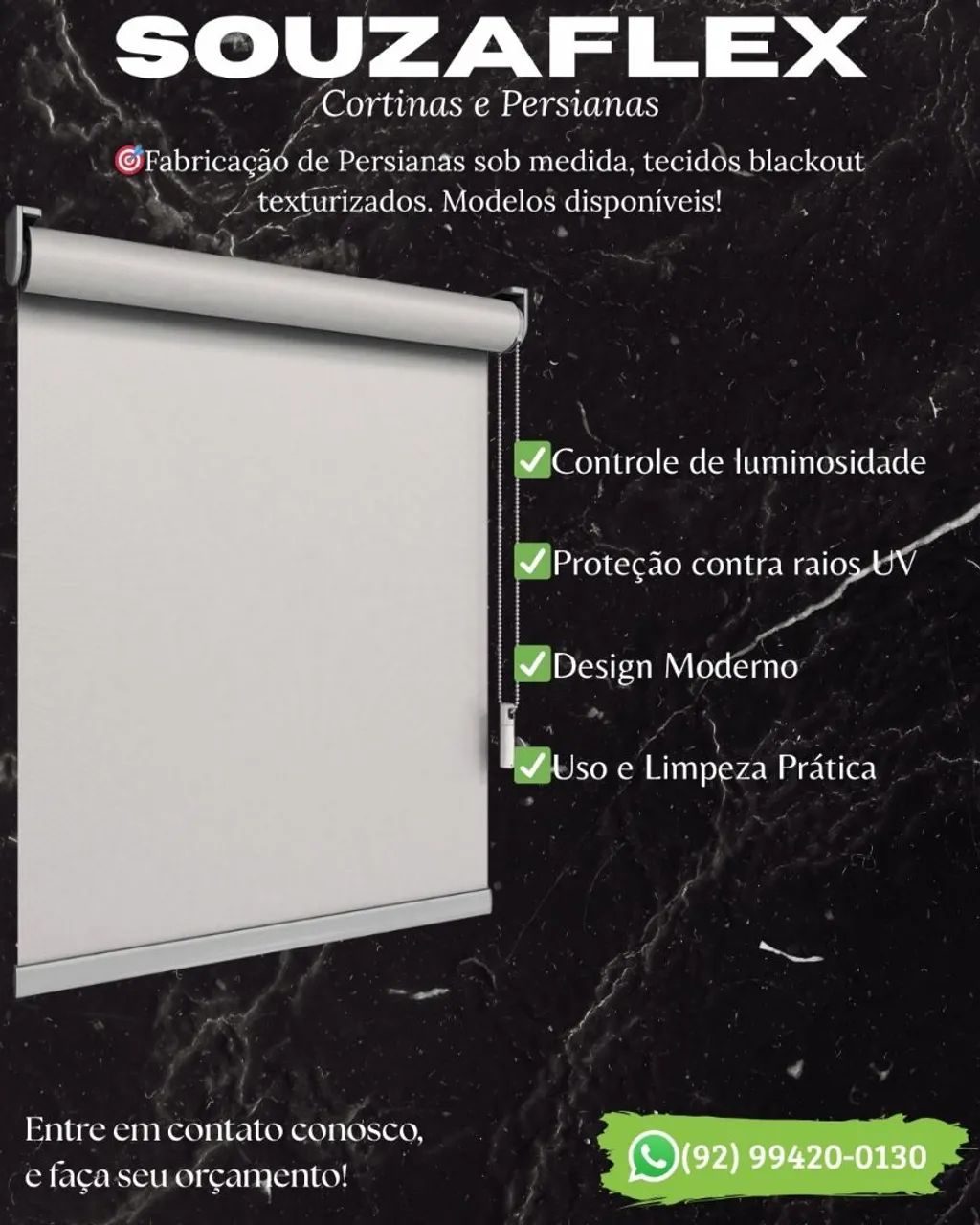 Persianas de Black-out. Fabricadas sob medida.
