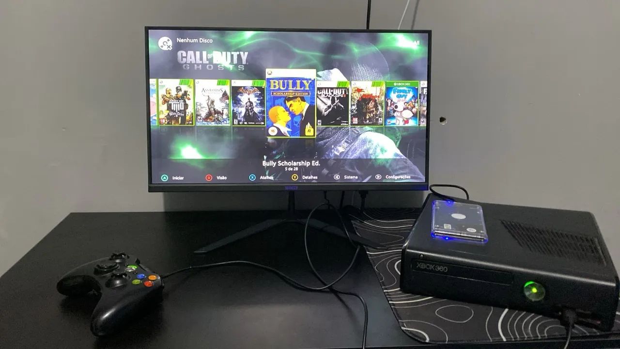 Xbox 360 com kinect 2 controles , 2 fontes e desbloqueado ! - Foto 2