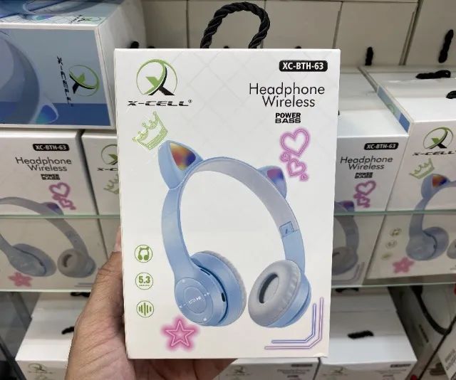 Headphone Bluetooth Infantil com Orelhas de Gato LED X-Cell XC-BTH-63 - Foto 5