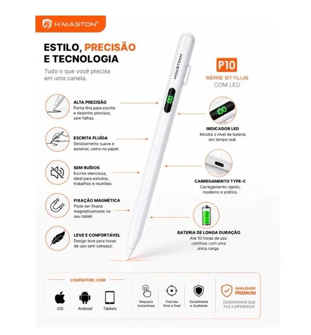 Caneta Touch Stylus Universal Hmaston - Foto 4