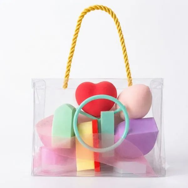 kit 10 Esponja de Maquiagem + Suporte
