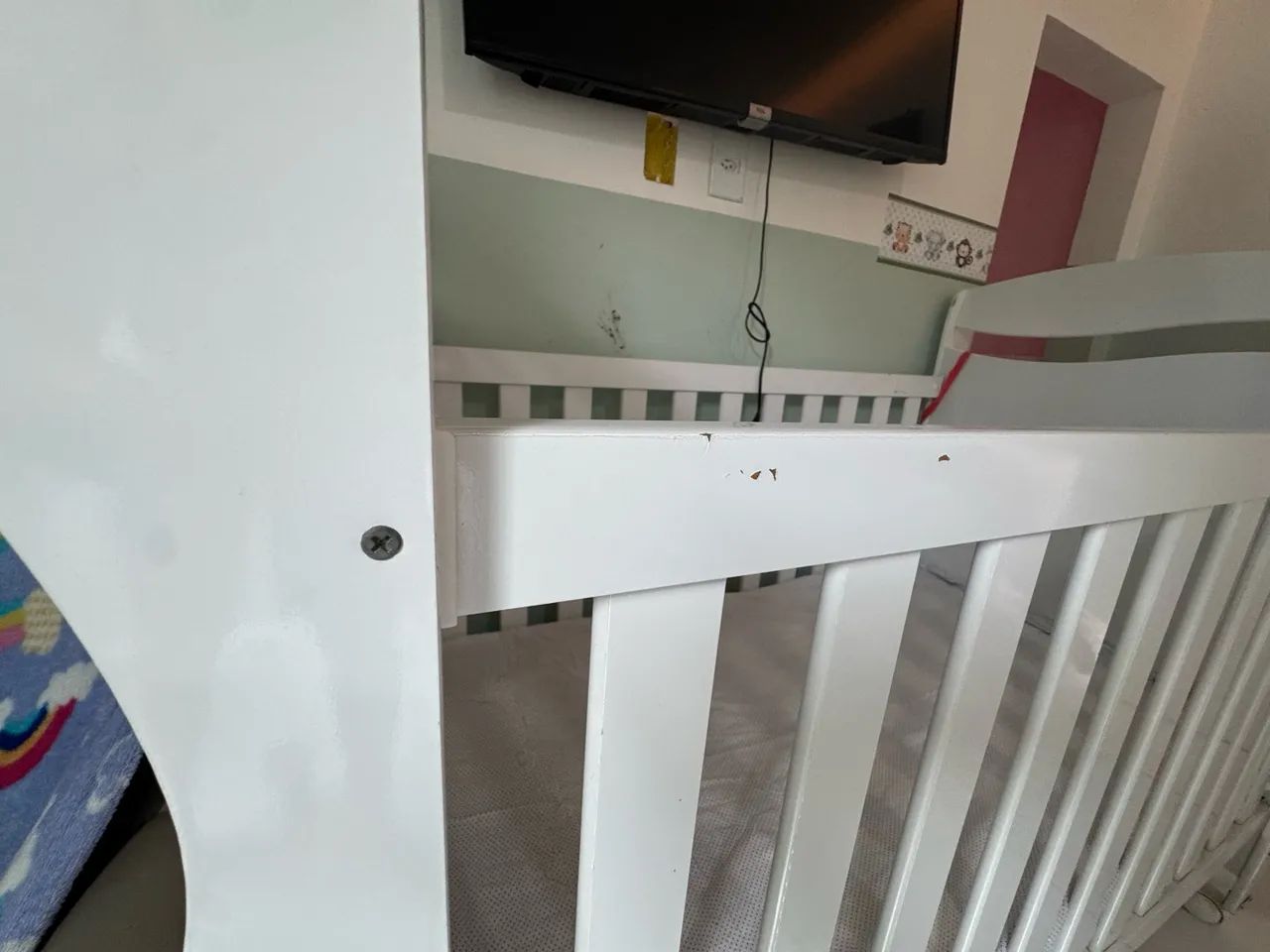 Berço branco mdf 400  - Foto 3