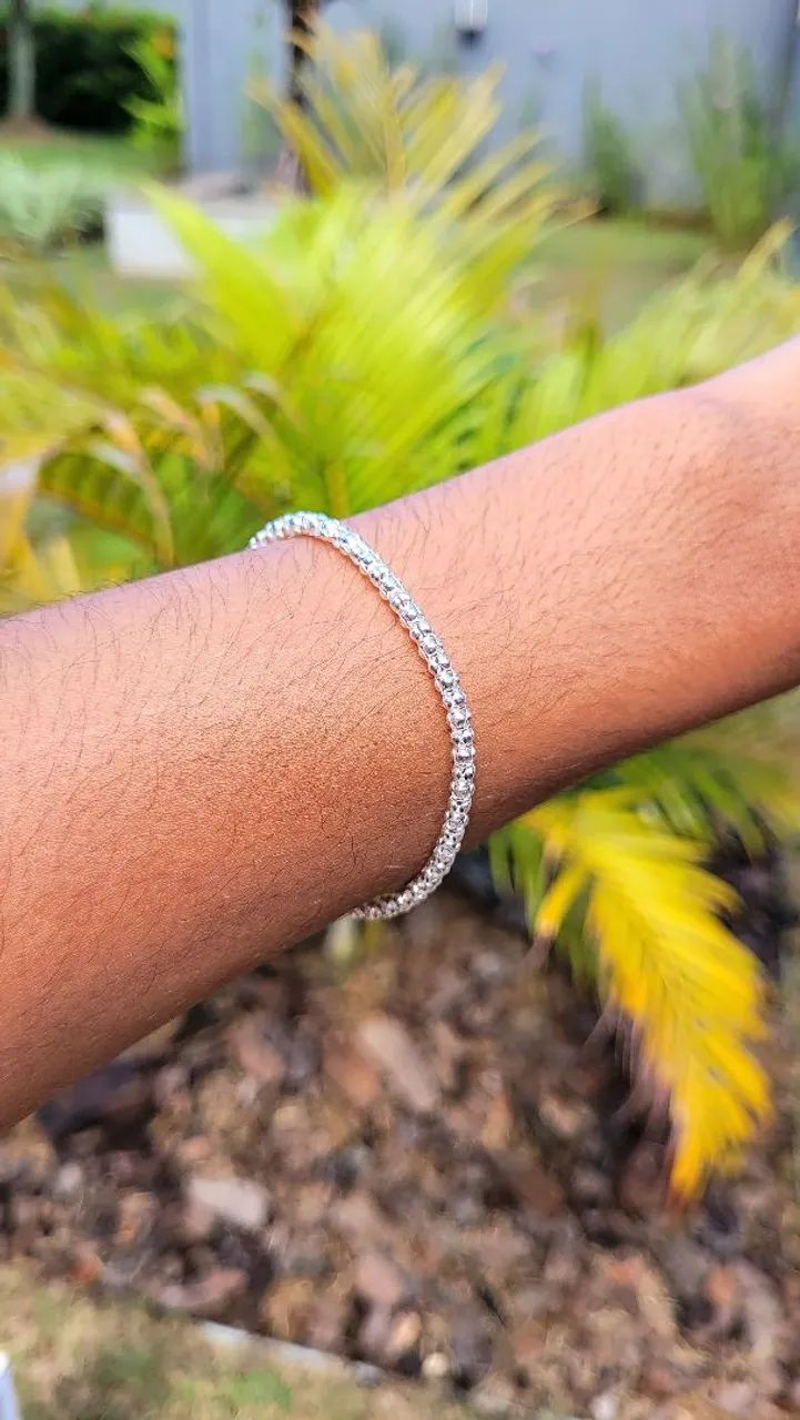 Pulseira Pipoca Prata 925 - DESCONTO - Foto 2