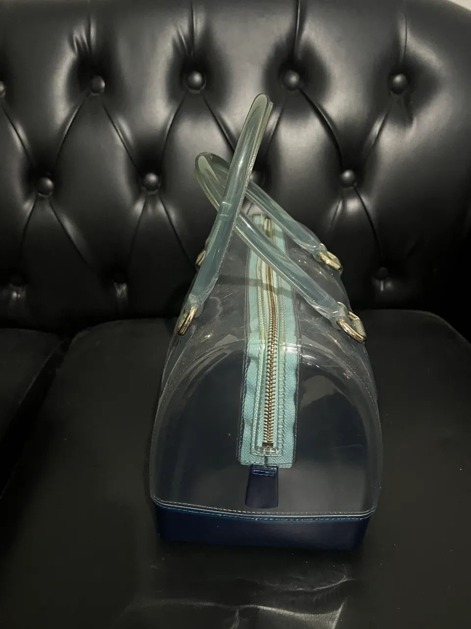 Jelly Bag Transparente Azul Original 24cm - Foto 2