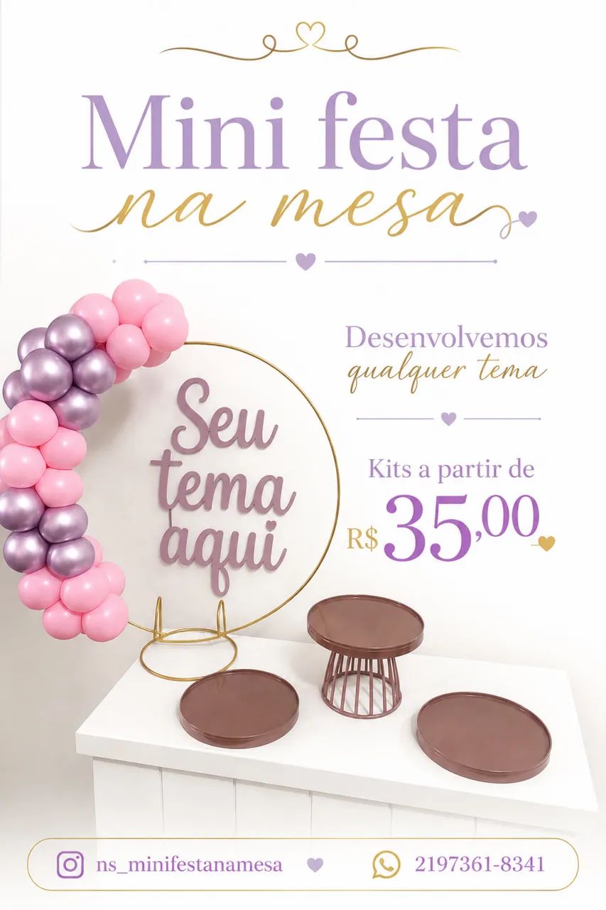 Mini festa na mesa  - Foto 2