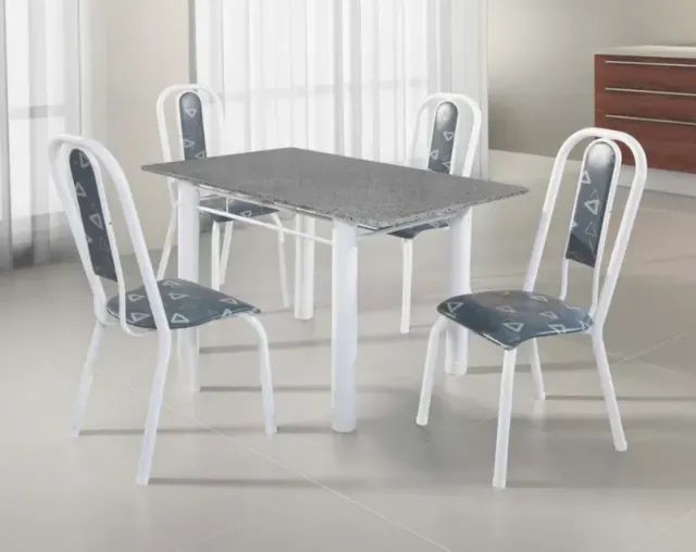 Mesa de cozinha com 1,20cmd e largura 4 cadeiras