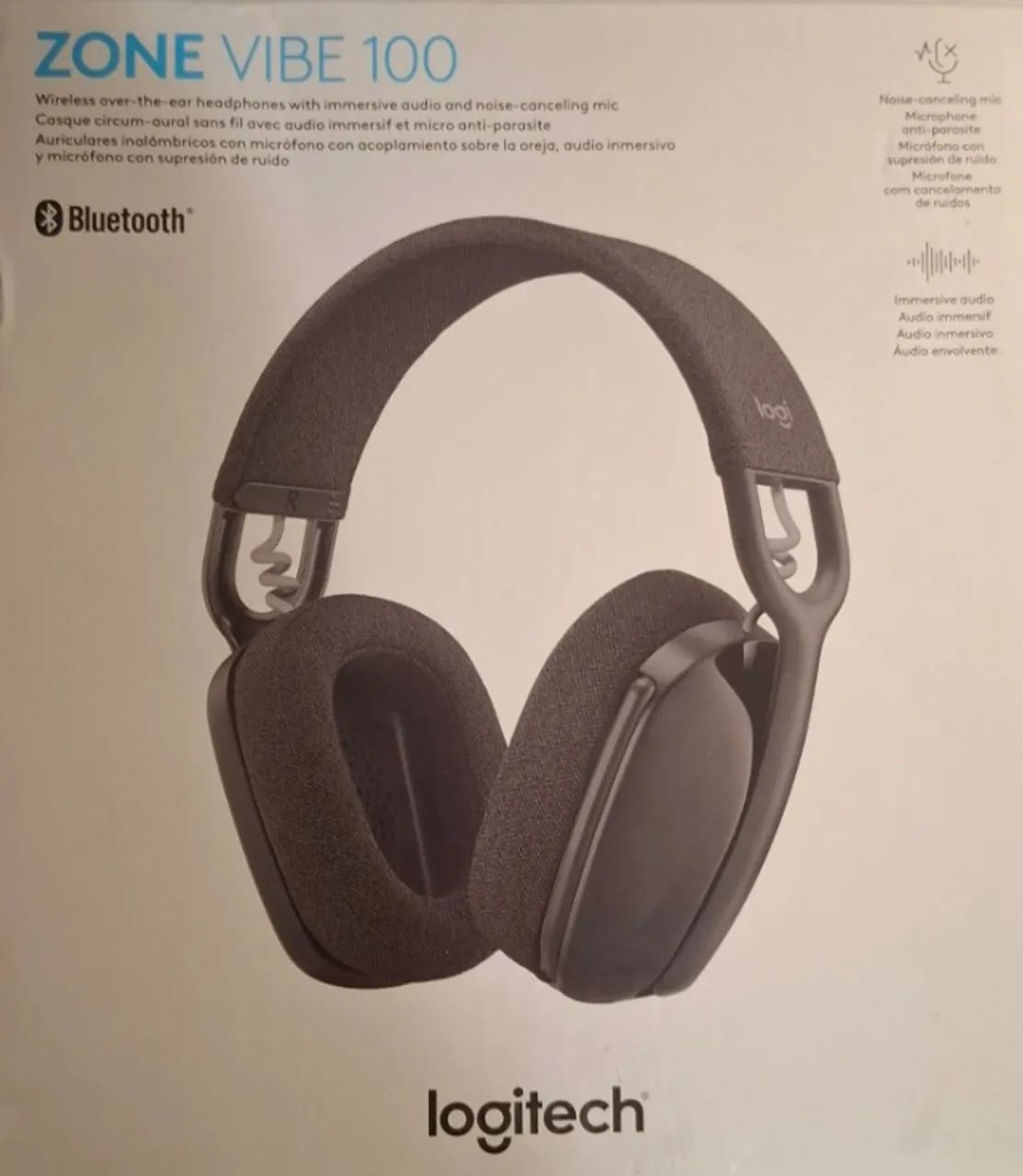 Headset Sem Fio Logitech Zone Vibe 100 - Grafite (Usado) - Foto 6