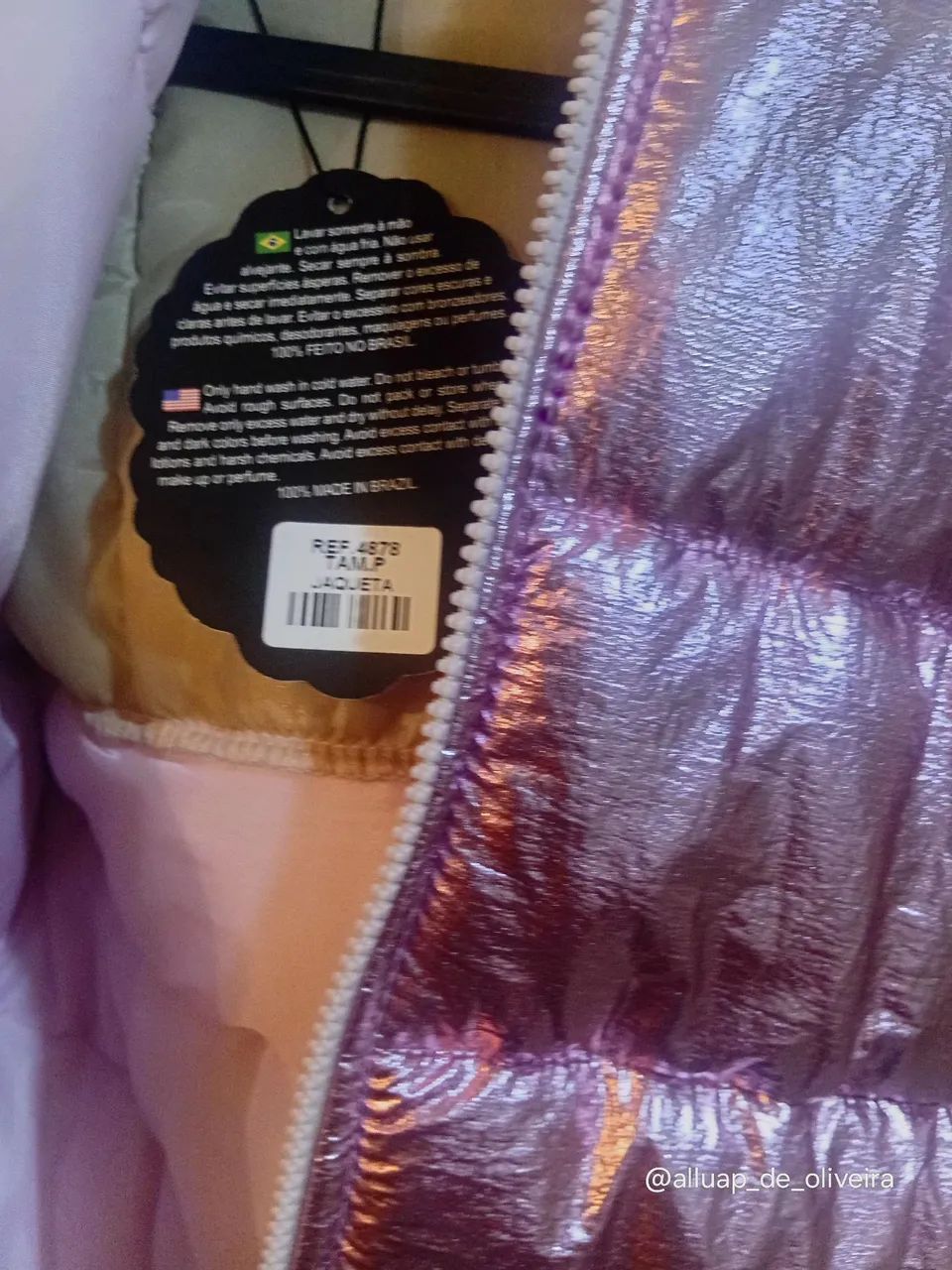 Super oferta | Jaqueta nova puff metálica Anna torquato nova - Foto 4