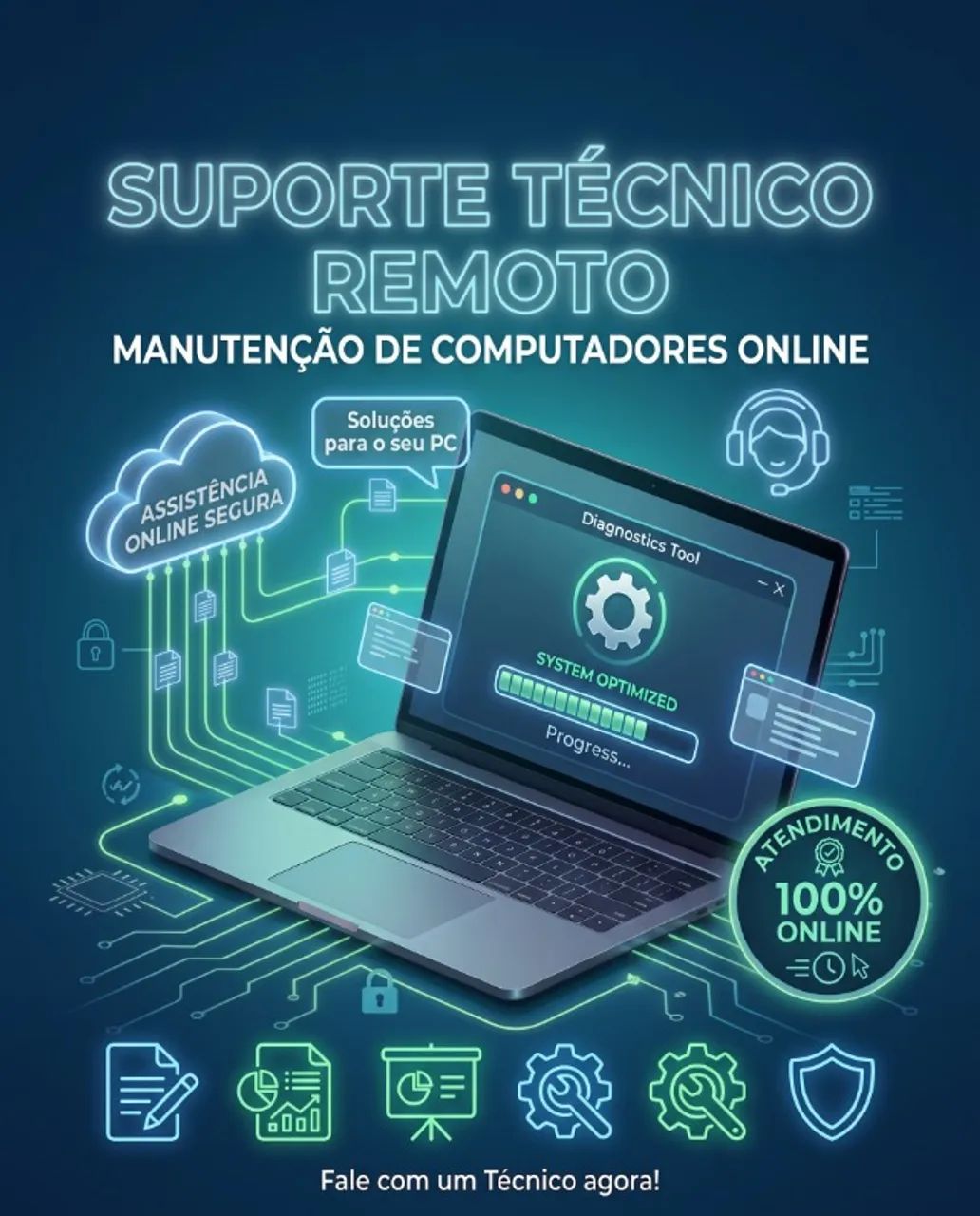 Suporte técnico 100%