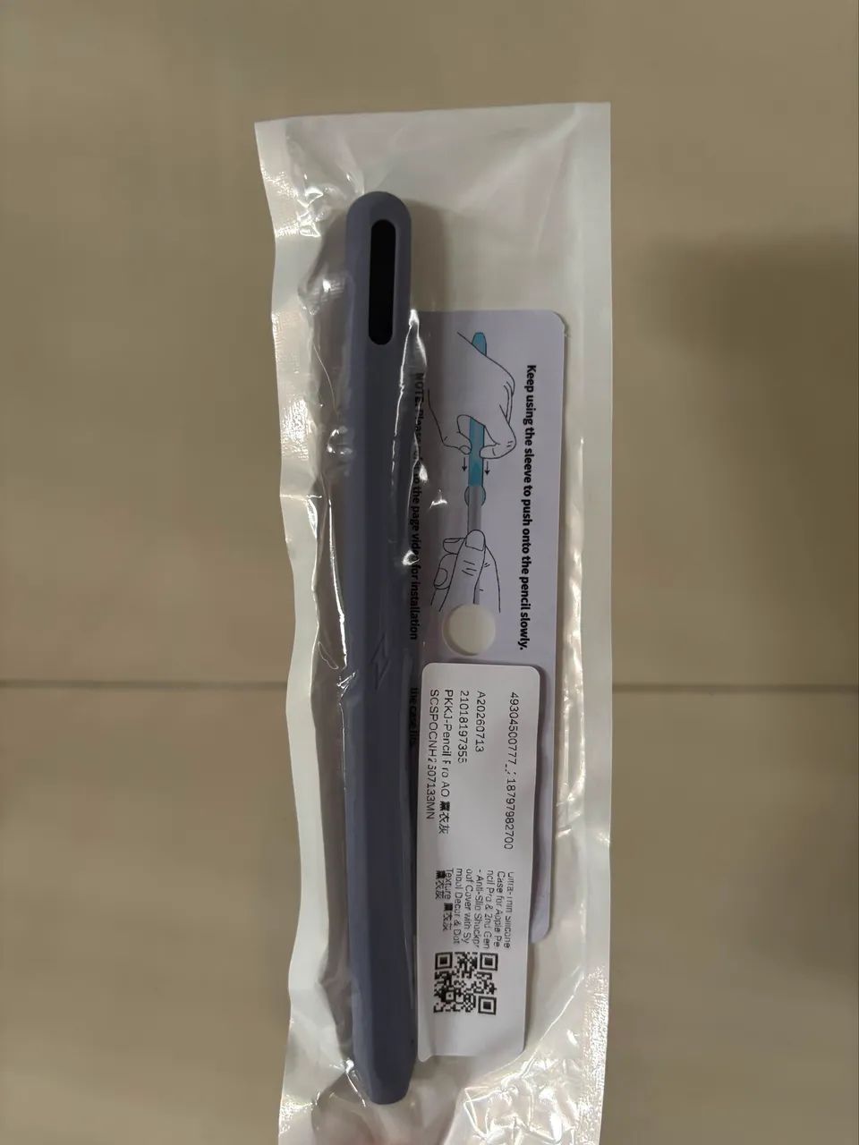 Capa de silicone para apple pencil 2ªgeração - cor cinza lavanda - Foto 2