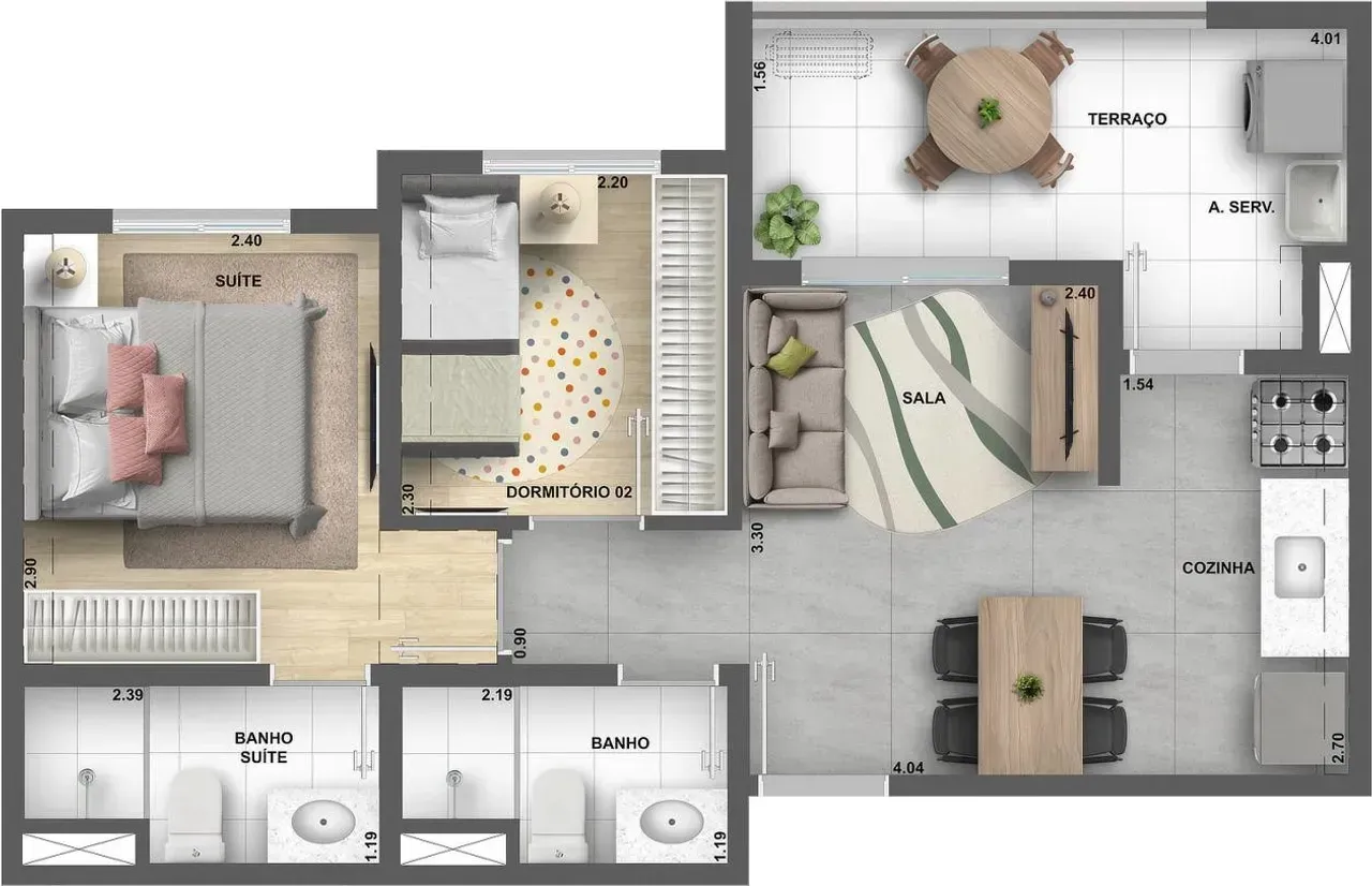 PLANTA 46m²