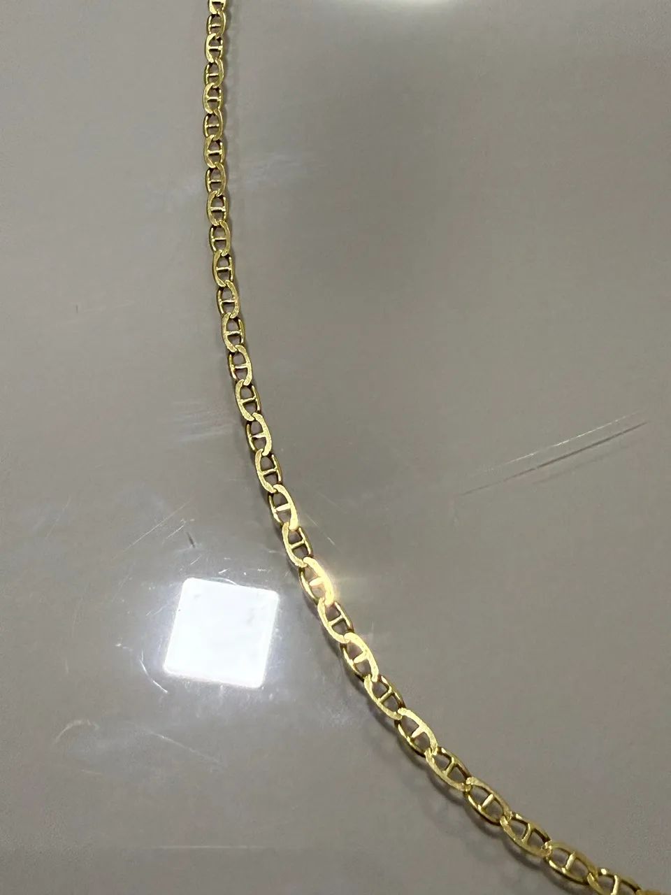 Corrente em ouro 18k nova (modelo piastrine) - Foto 4