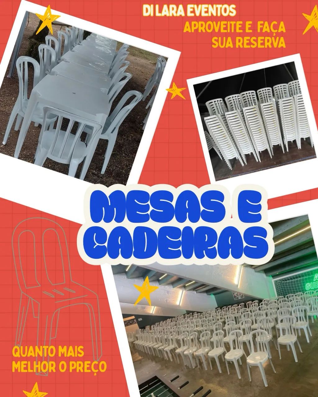 Aluguel mesas e cadeiras