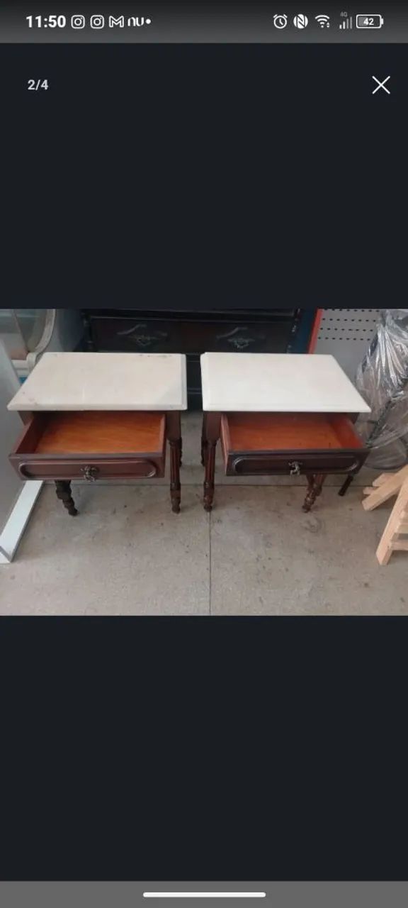 Conjunto colonial, cômoda + duas mesa de cabeceira  - Foto 4