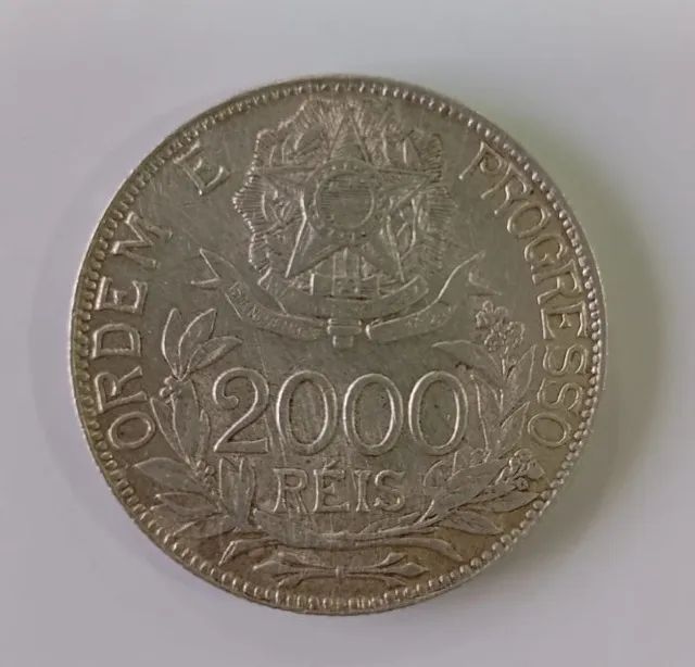Moeda de prata 2000 Réis