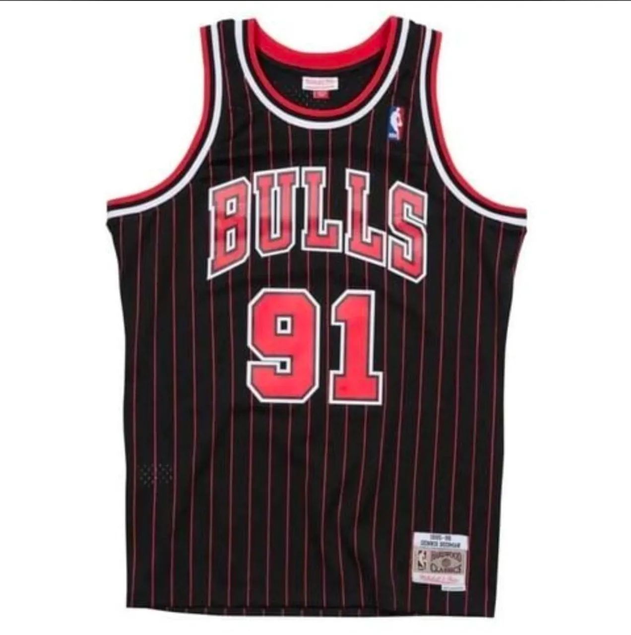 jersey chicago bulls dennis rodman mitchell & ness 1995-96 - Foto 2
