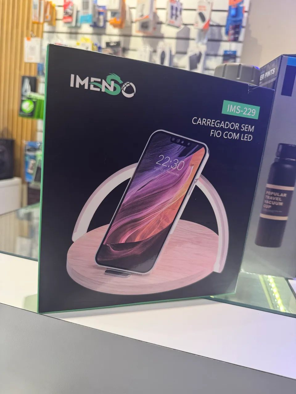 Carregador sem fio com LED 